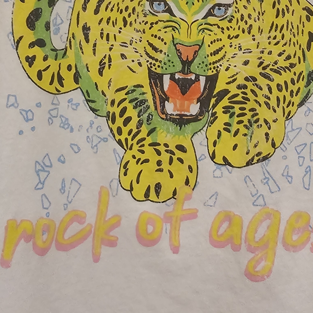 Def Leppard Rock Of Ages Large Graphic T-Shirt Womens White Band Tee - Picture 8 of 10